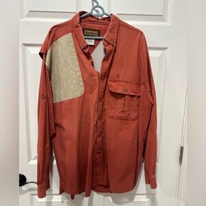 Remington Shirt Mens XXL‎ Burnt Orange Vented Sport Shooter Padded Shoulder